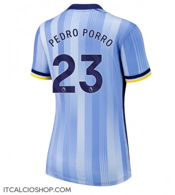 Tottenham Hotspur Pedro Porro #23 Seconda Maglia Femmina 2024-25 Manica Corta